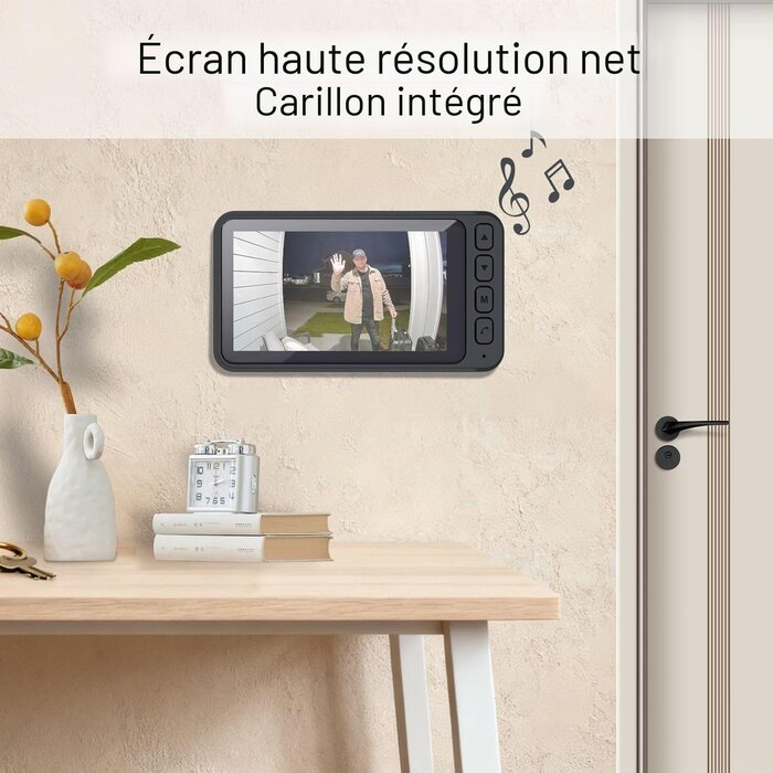 Sonnette Vidéo sans fil avec écran 4,5" - Jusqu'à 34% de remise