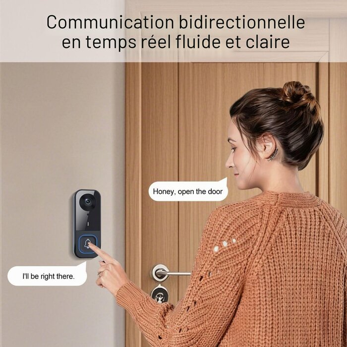 Sonnette Vidéo sans fil avec écran 4,5" - Jusqu'à 34% de remise