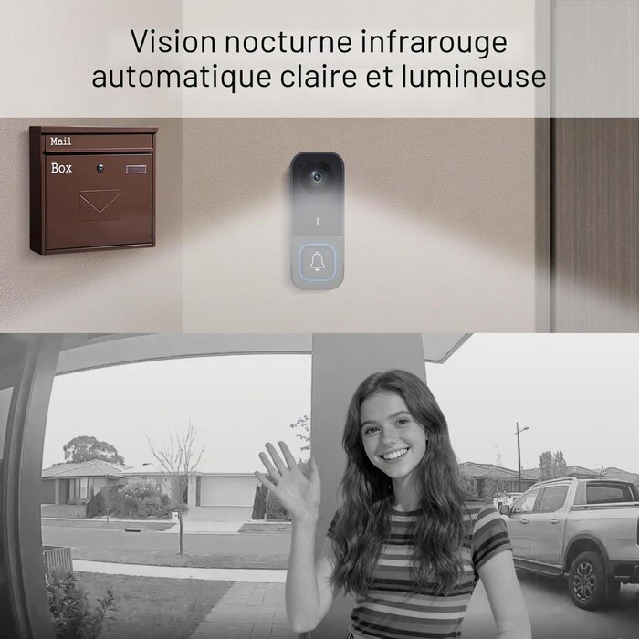 Sonnette Vidéo sans fil avec écran 4,5" - Jusqu'à 34% de remise