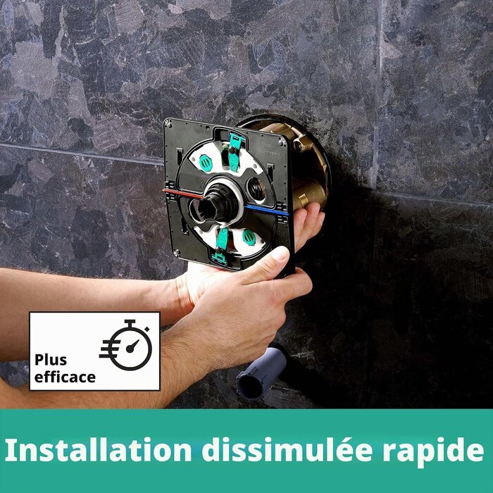 Mitigeur de douche encastré 2 fonctions noir mat - Jusqu'à -35%