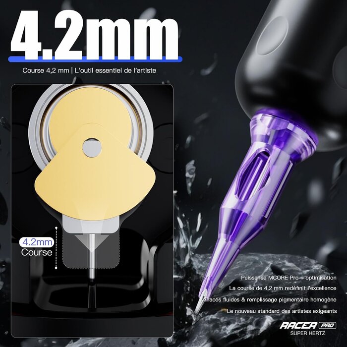 Stylo machine à tatouer sans fil - Course 4,2mm - Jusqu'à 35% de remise