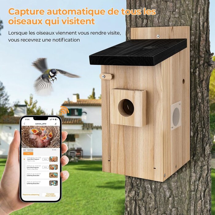 Nichoir connecté avec caméra 4MP - Jusqu'à 34 % de remise