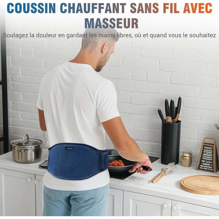 Ceinture chauffante et massante sans fil - Jusqu'à -33%