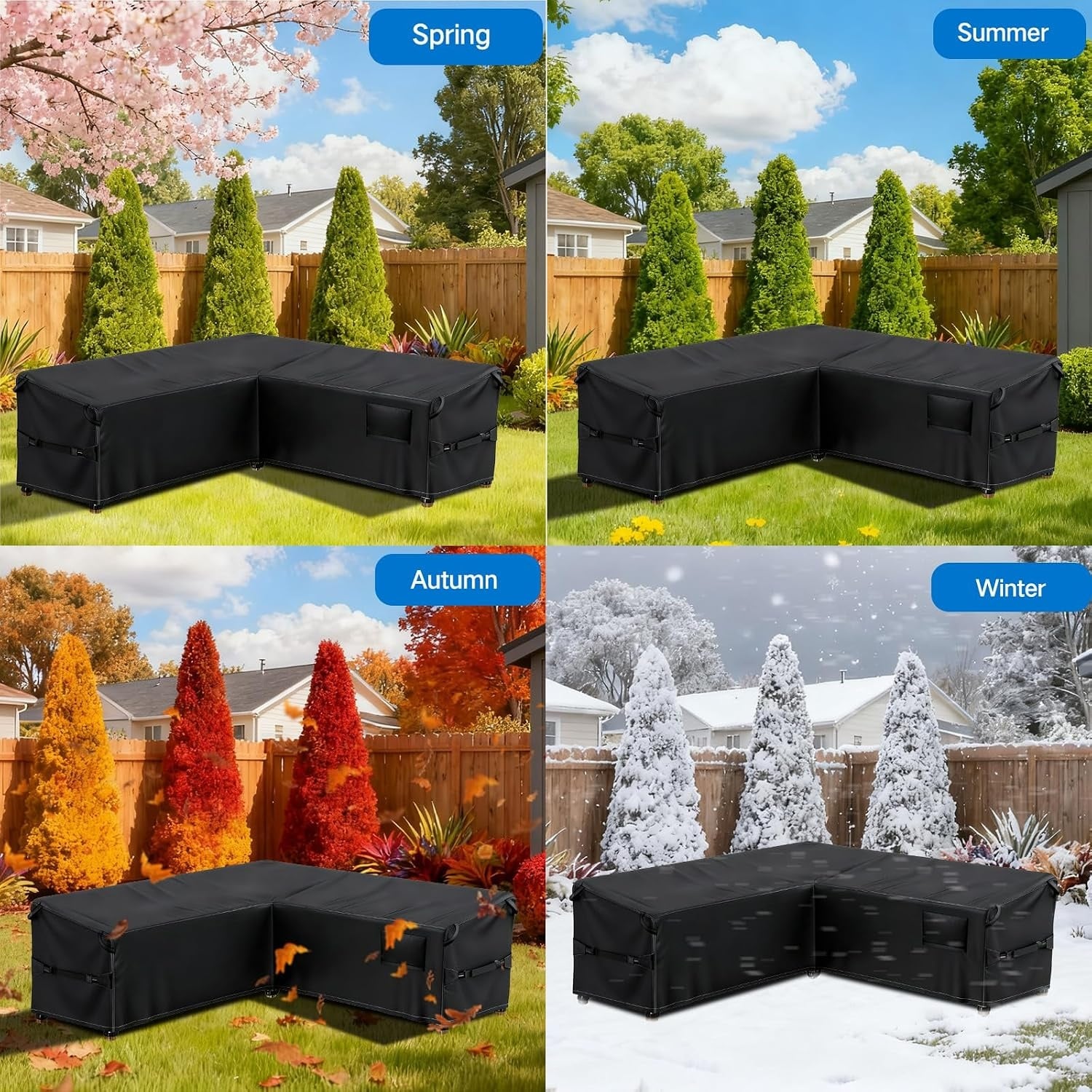 Housse salon de jardin 215x215cm - Oxford 420D - Jusqu'à -31% sur votre choix