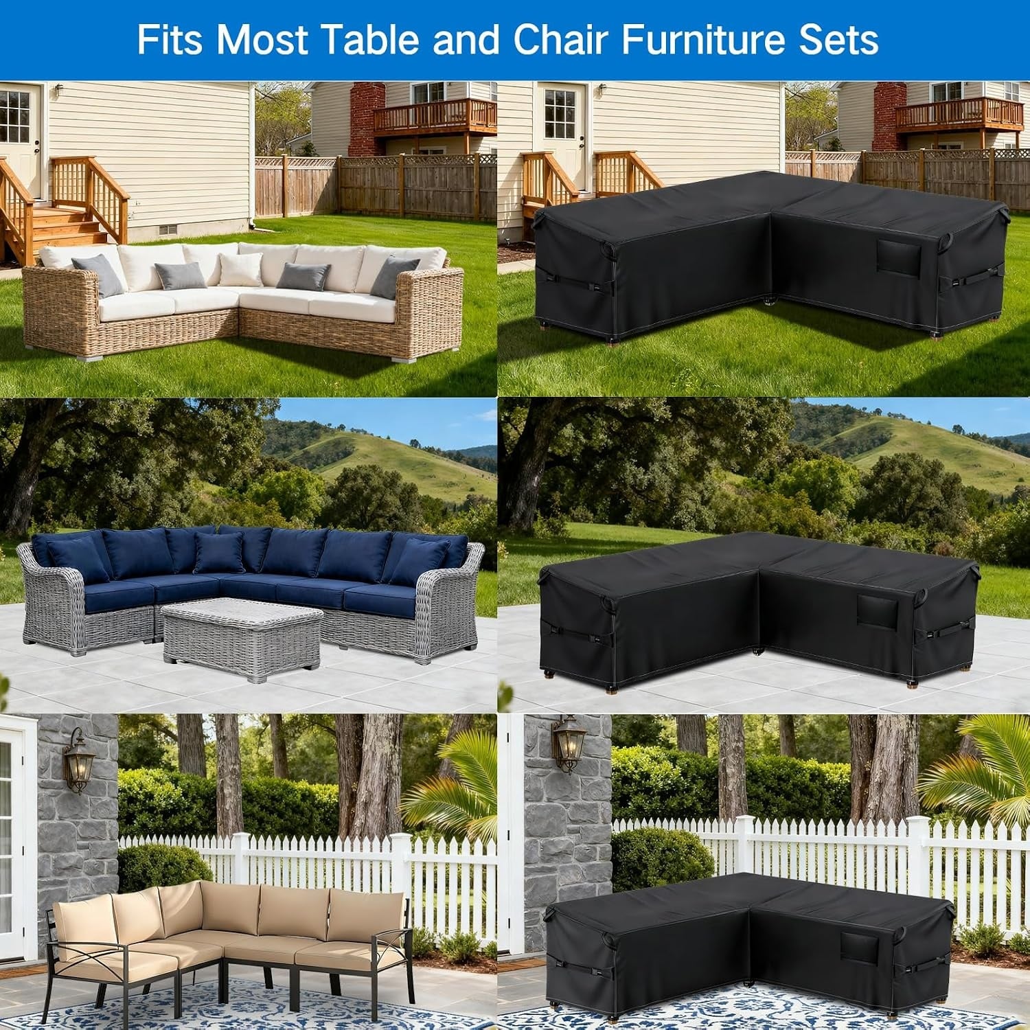 Housse salon de jardin 215x215cm - Oxford 420D - Jusqu'à -31% sur votre choix