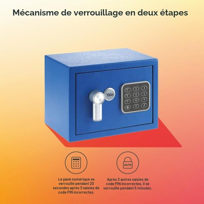 Mini coffre-fort électronique - Acier robuste - Jusqu'à -32% de remise