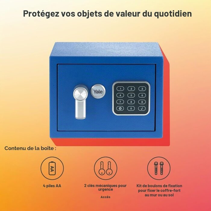 Mini coffre-fort électronique - Acier robuste - Jusqu'à -32% de remise