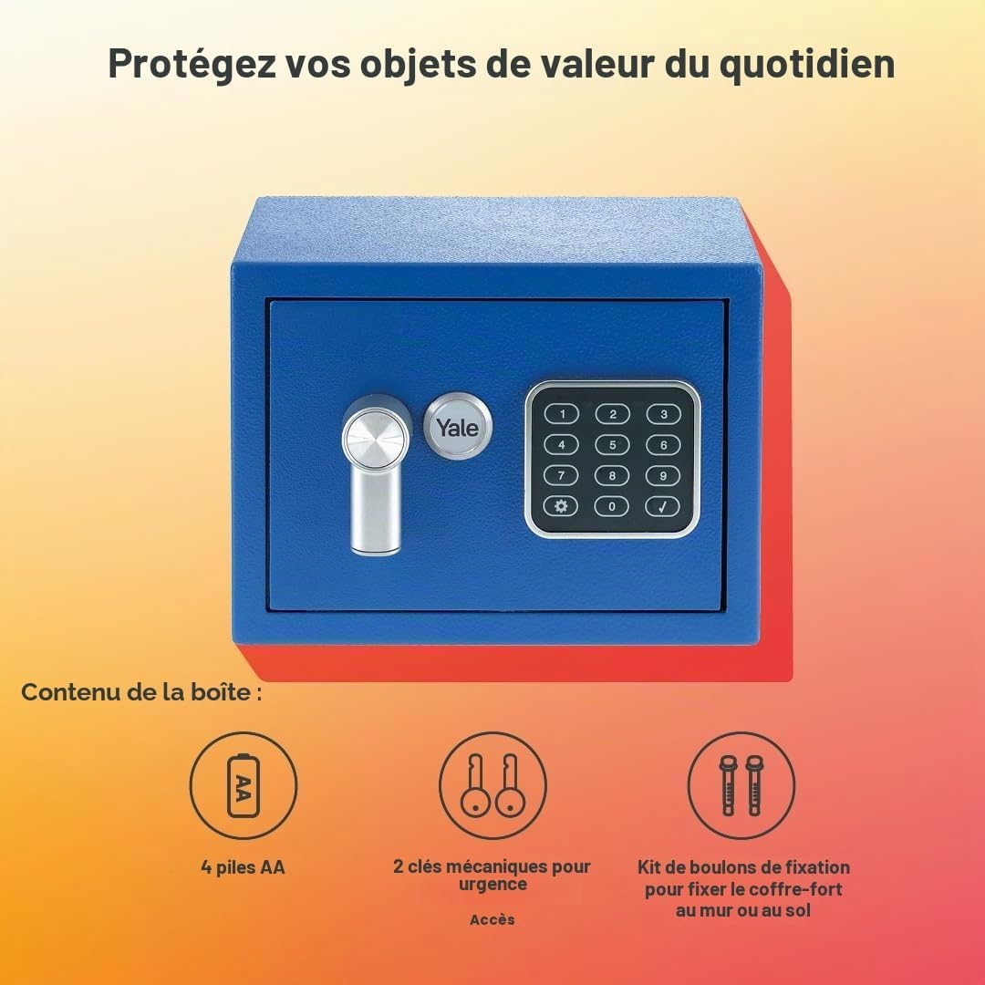 Mini coffre-fort électronique - Acier robuste - Jusqu'à -32% de remise