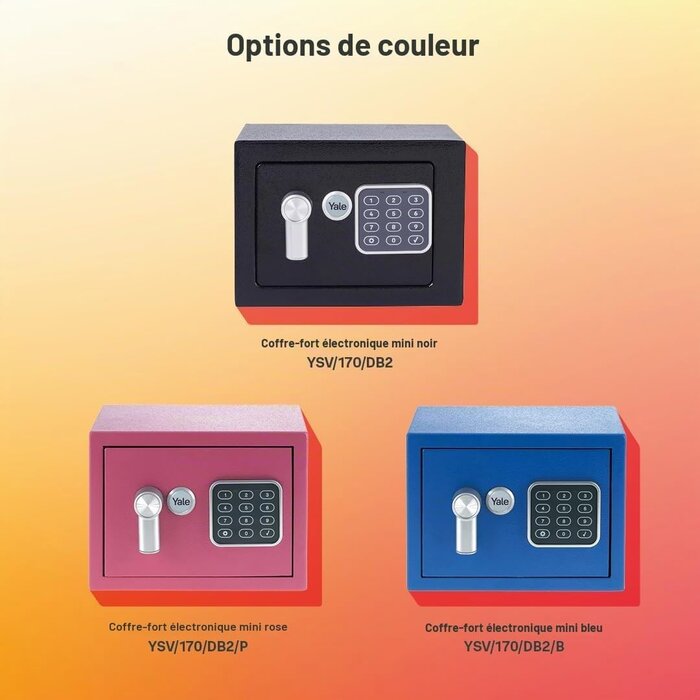 Mini coffre-fort électronique - Acier robuste - Jusqu'à -32% de remise