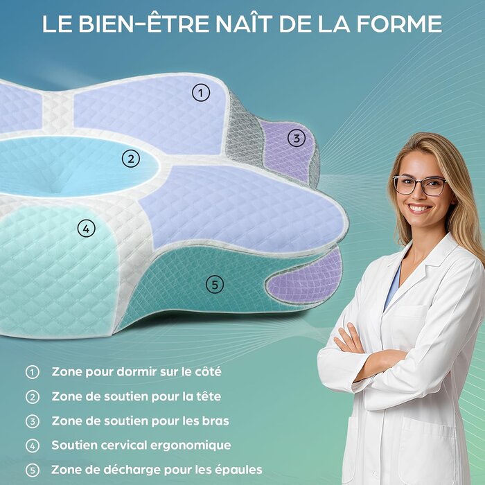 Oreiller Orthopédique Mémoire de Forme - Jusqu'à -33% de remise