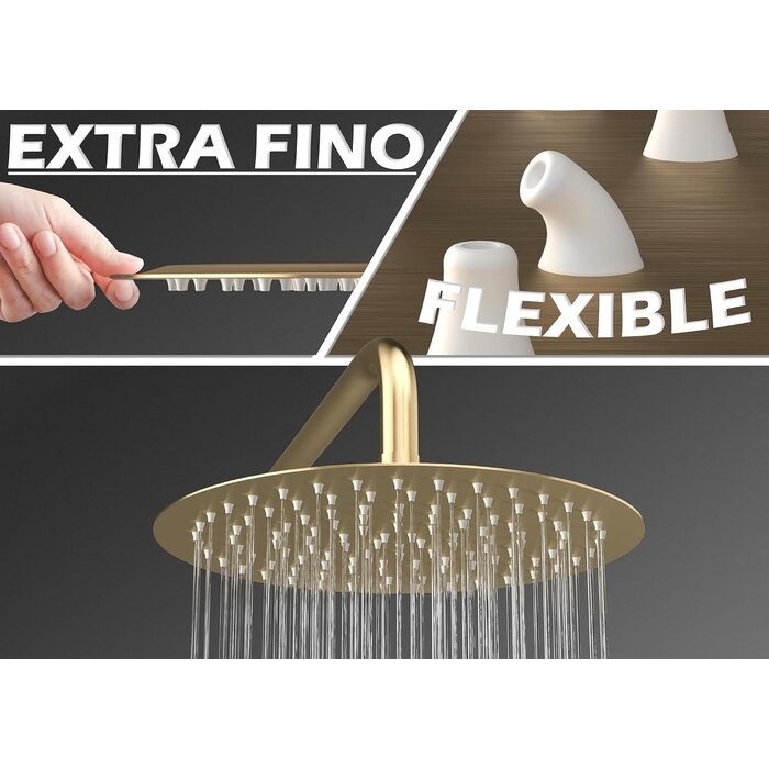 Système de douche encastrable Or Brossé 25cm - Jusqu'à -35% d'économie