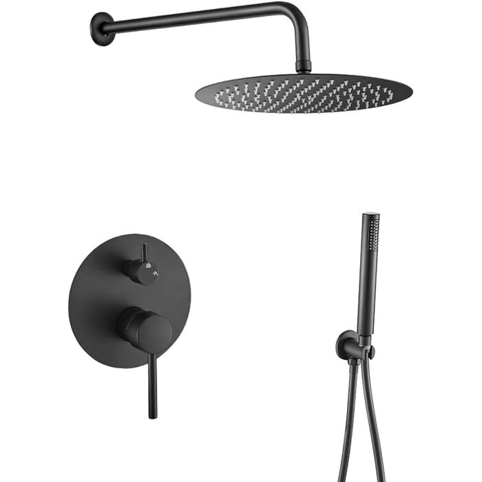 Système de douche encastrable Or Brossé 25cm - Jusqu'à -35% d'économie