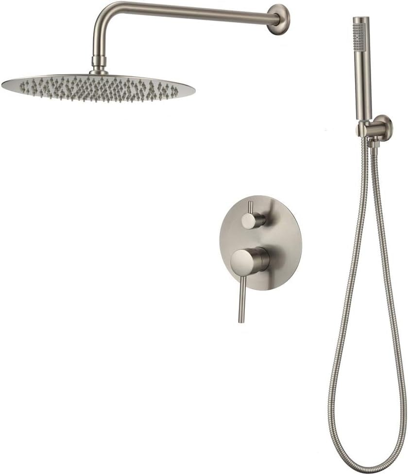 Système de douche encastrable Or Brossé 25cm - Jusqu'à -35% d'économie