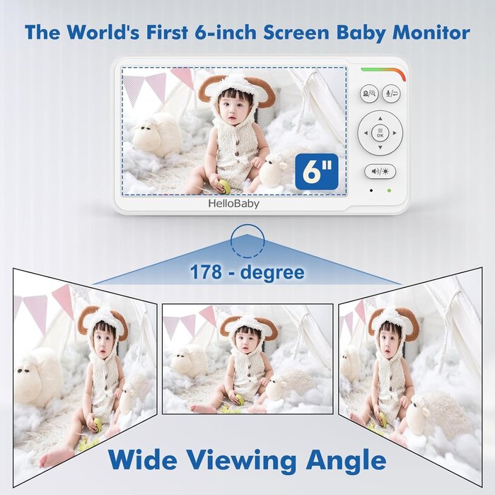 Babyphone Vidéo 6" avec vision nocturne - Jusqu'à 34% de réduction