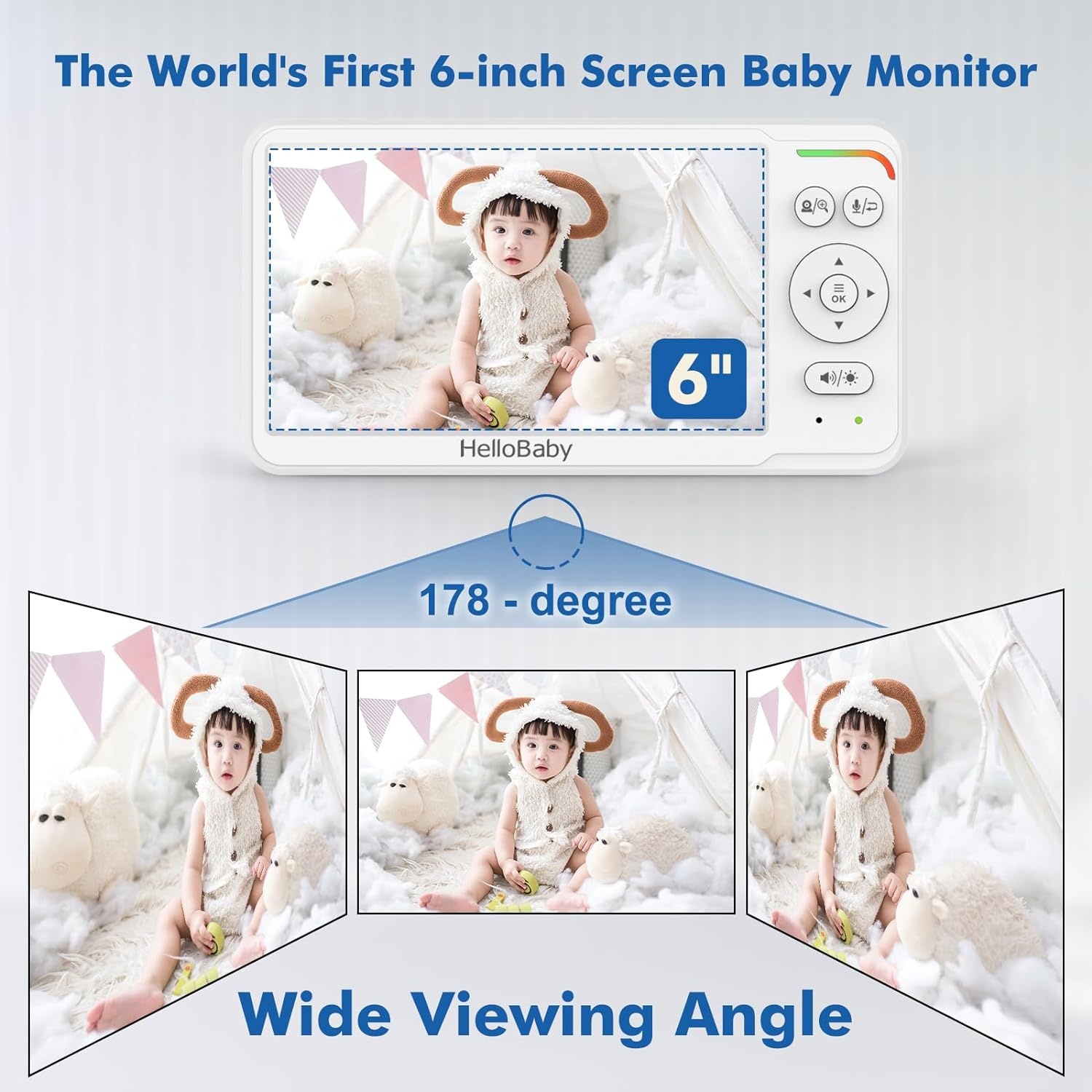 Babyphone Vidéo 6" avec vision nocturne - Jusqu'à 34% de réduction