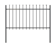 Vidaxl Clôture de jardin en acier noir 180x150cm - Jusqu'à 40% de remise