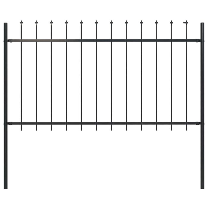 Vidaxl Clôture de jardin en acier noir 180x150cm - Jusqu'à 34% de réduction