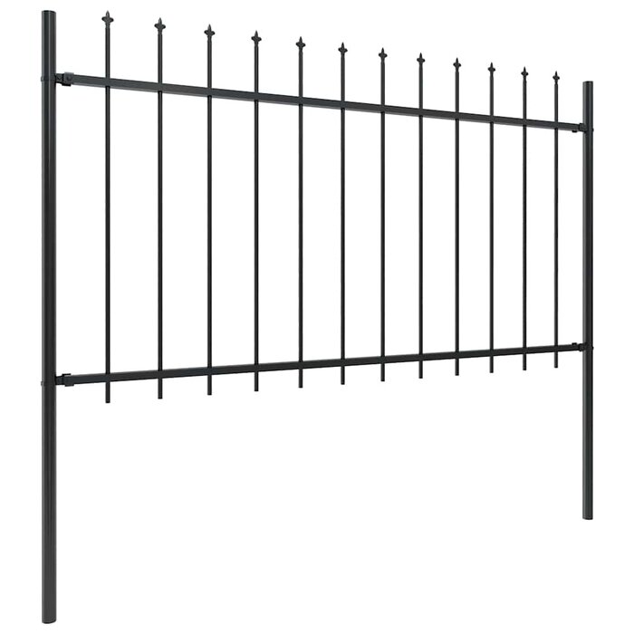 Vidaxl Clôture de jardin en acier noir 180x150cm - Jusqu'à 34% de réduction
