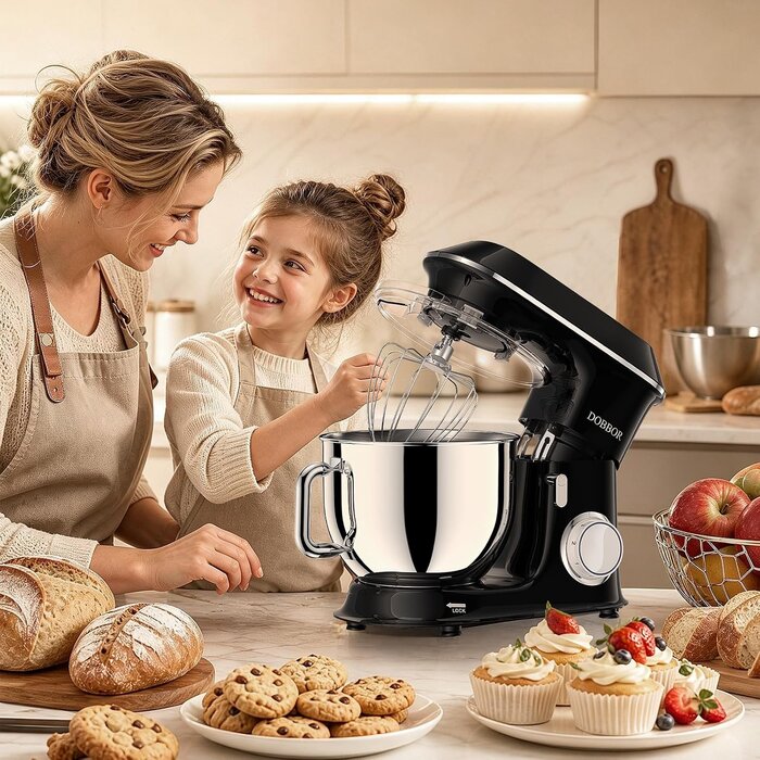 Robot Pâtissier Multifonction 9,5L 1500W - Noir - Jusqu'à -34%