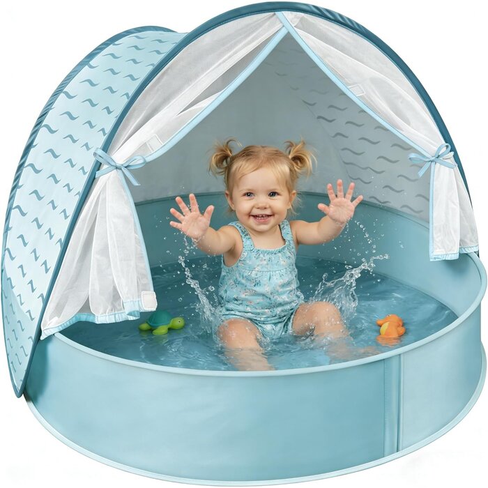 Tente de plage bébé pop-up 3-en-1 avec piscine - Jusqu'à -33%