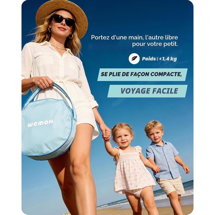 Tente de plage bébé pop-up 3-en-1 avec piscine - Jusqu'à -33%