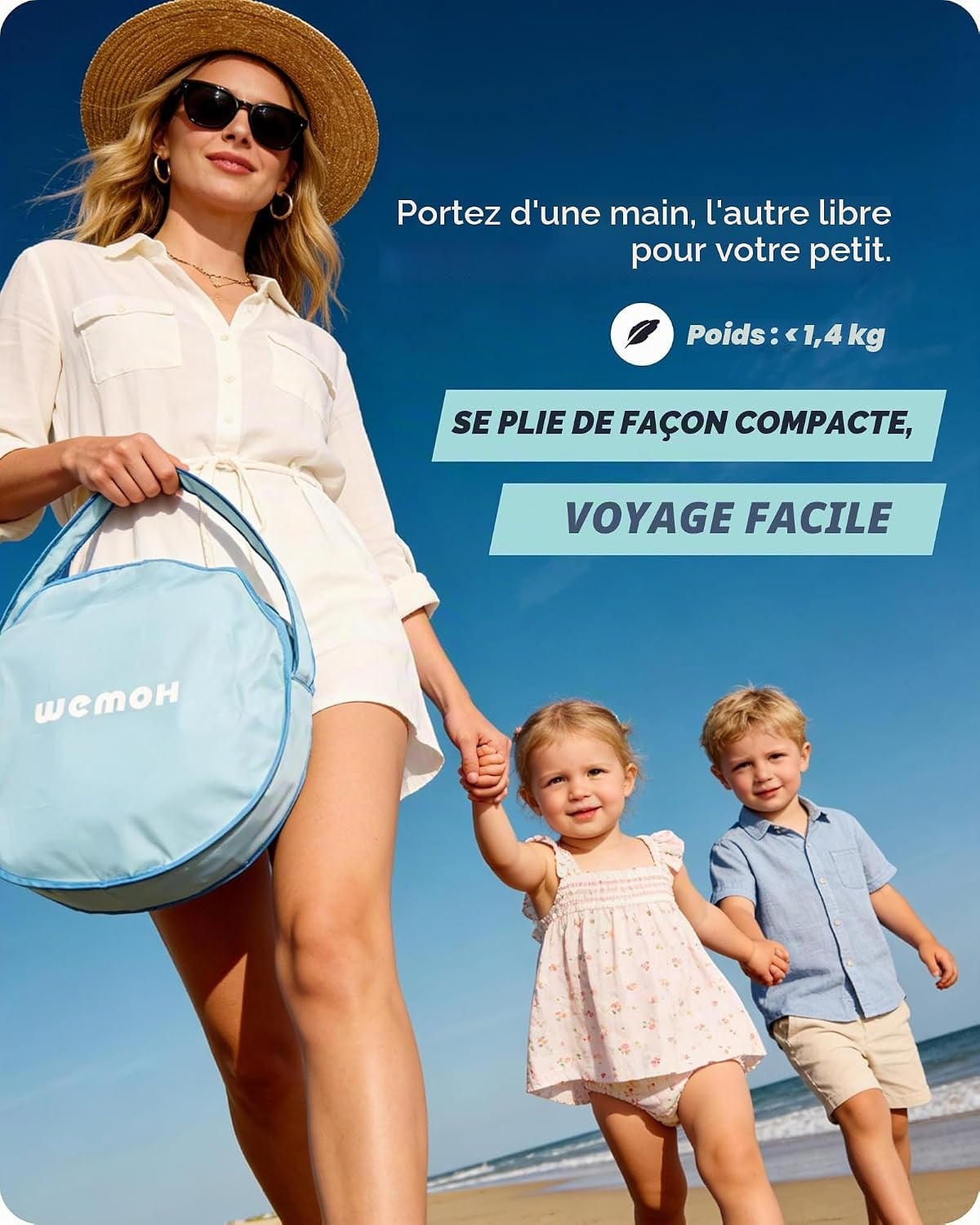 Tente de plage bébé pop-up 3-en-1 avec piscine - Jusqu'à -33%