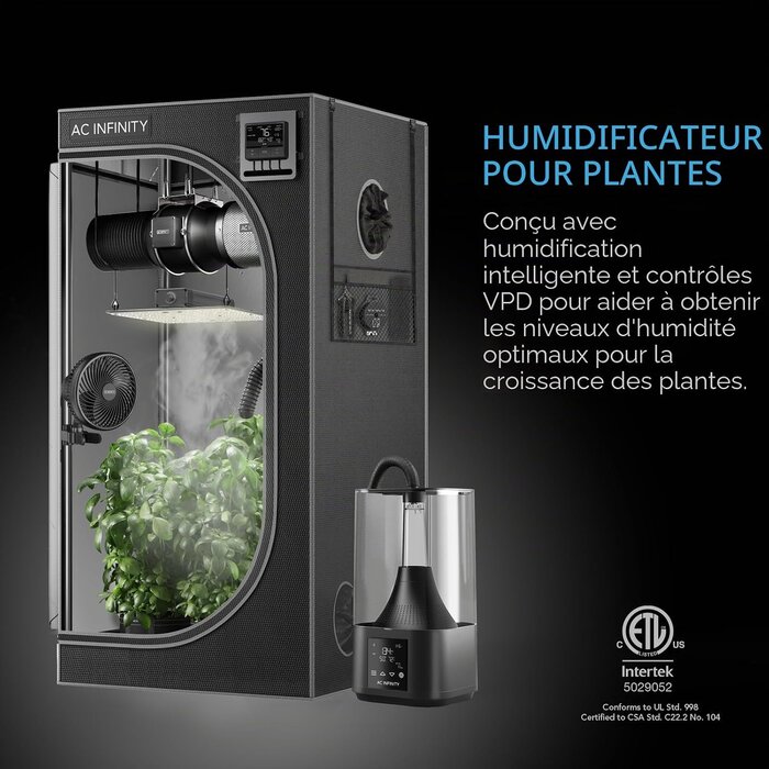 Humidificateur 4,5L pour culture avec contrôle VPD - Jusqu'à 34% de remise