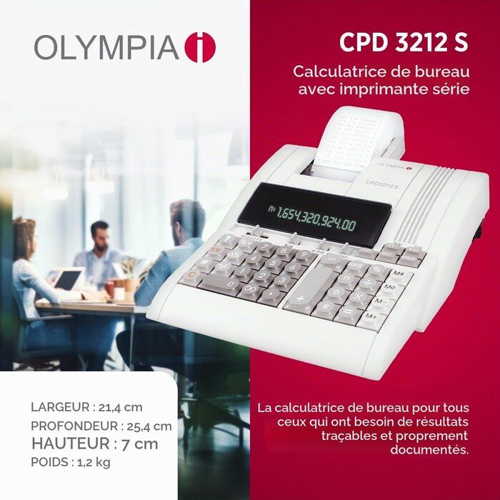 Calculatrice imprimante de bureau 12 chiffres - Jusqu'à 34% de remise