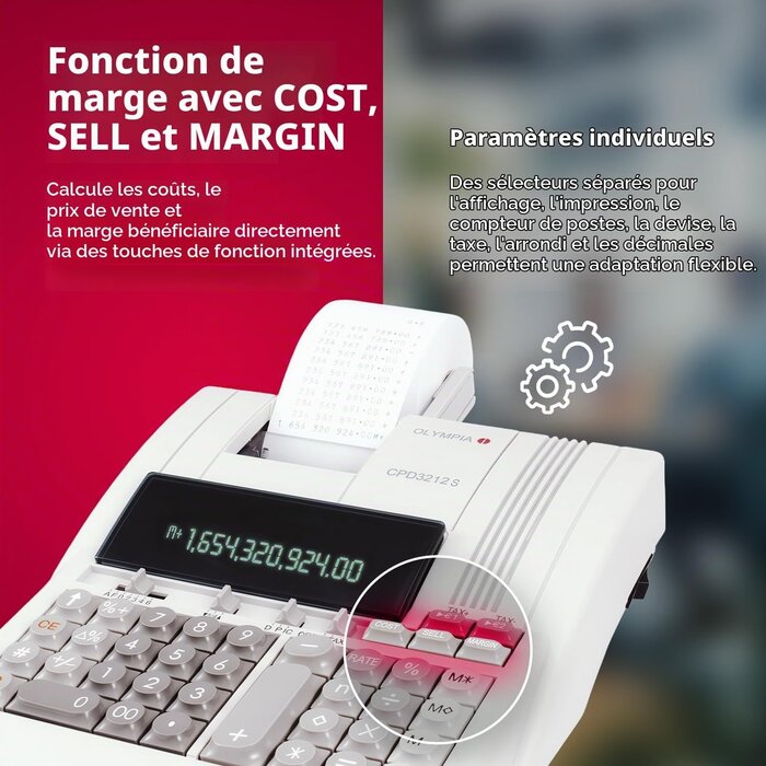 Calculatrice imprimante de bureau 12 chiffres - Jusqu'à 34% de remise