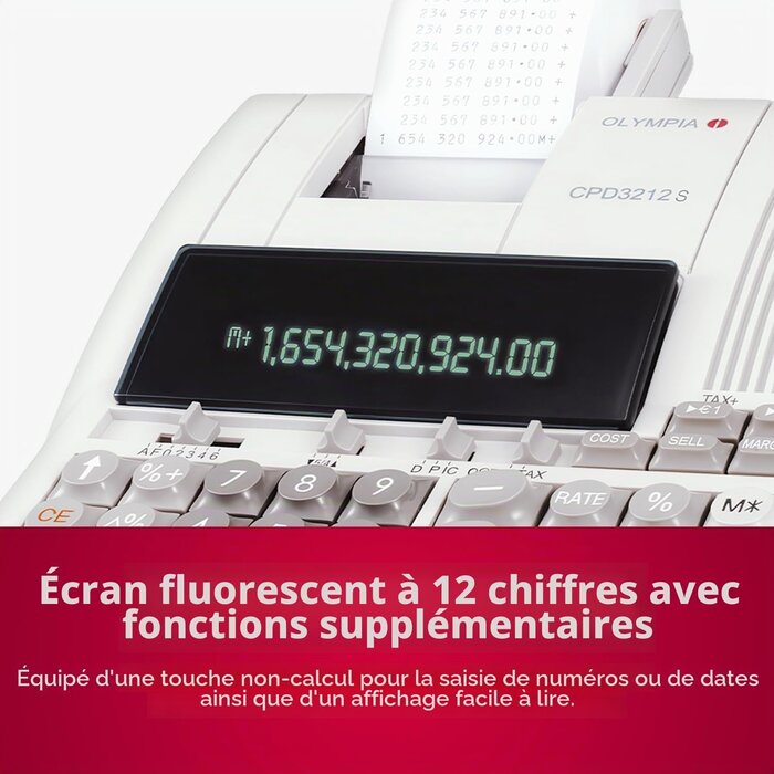 Calculatrice imprimante de bureau 12 chiffres - Jusqu'à 34% de remise