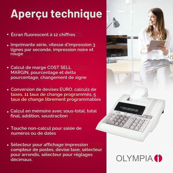 Calculatrice imprimante de bureau 12 chiffres - Jusqu'à 34% de remise