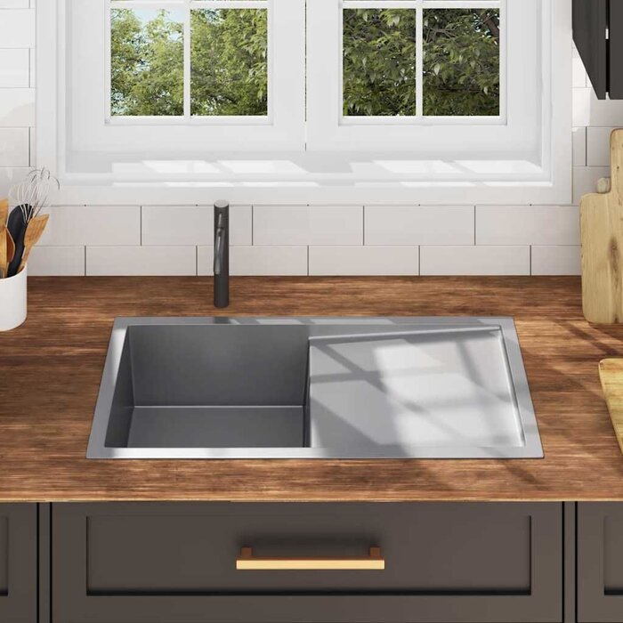Vidaxl Évier de cuisine en inox - 87x44 cm - Jusqu'à -35% sur l'outlet