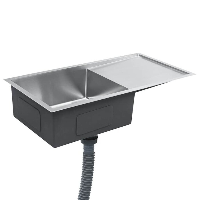 Vidaxl Évier de cuisine en inox - 87x44 cm - Jusqu'à -35% sur l'outlet