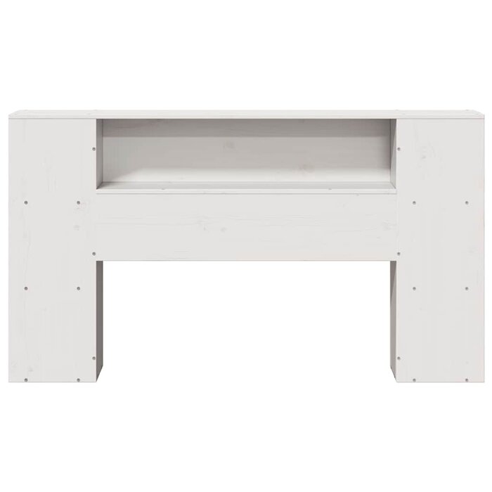 Vidaxl Tête de lit avec rangement 150 cm - Pin massif blanc - Jusqu'à 35% de réduction