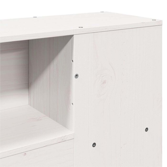 Vidaxl Tête de lit avec rangement 150 cm - Pin massif blanc - Jusqu'à 35% de réduction