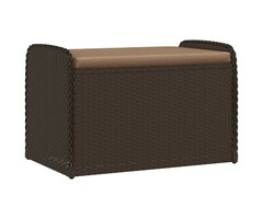 Vidaxl Banc de rangement en polyrotin avec coussin - Jusqu'à 35% de remise