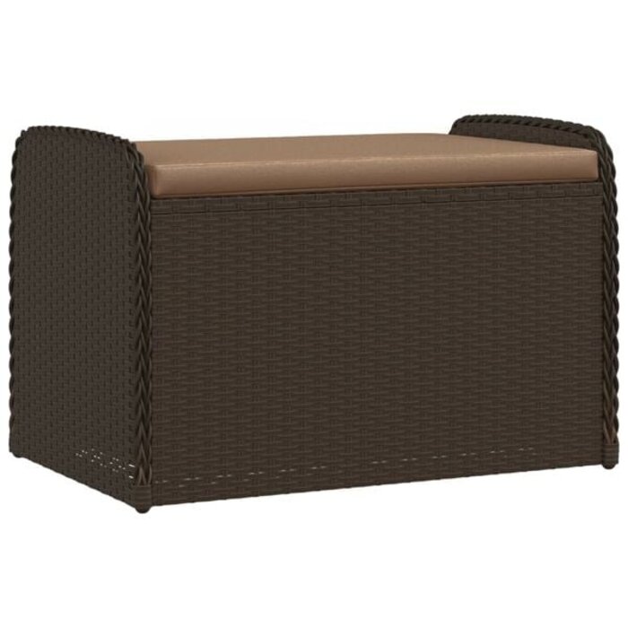 Vidaxl Banc de rangement en polyrotin avec coussin - Jusqu'à 35% de remise
