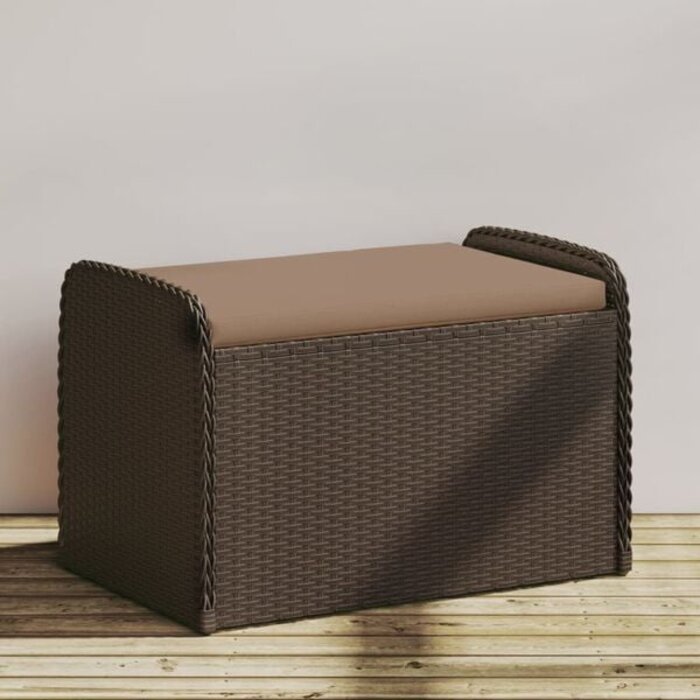 Vidaxl Banc de rangement en polyrotin avec coussin - Jusqu'à 35% de remise