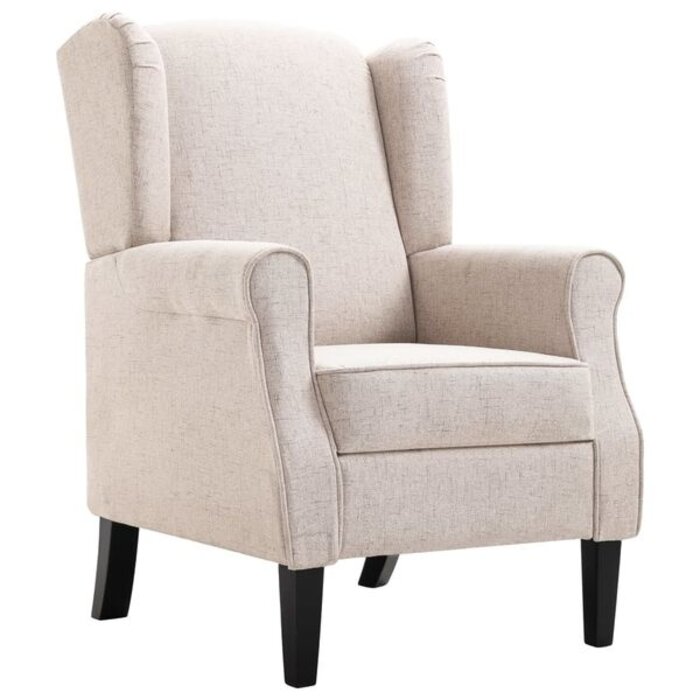 Vidaxl Fauteuil scandinave beige - Pieds chêne massif - Jusqu'à -35%