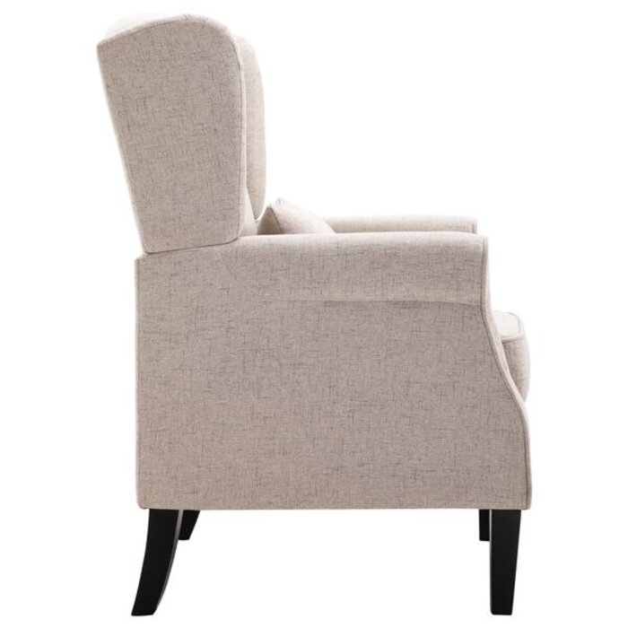 Vidaxl Fauteuil scandinave beige - Pieds chêne massif - Jusqu'à -35%