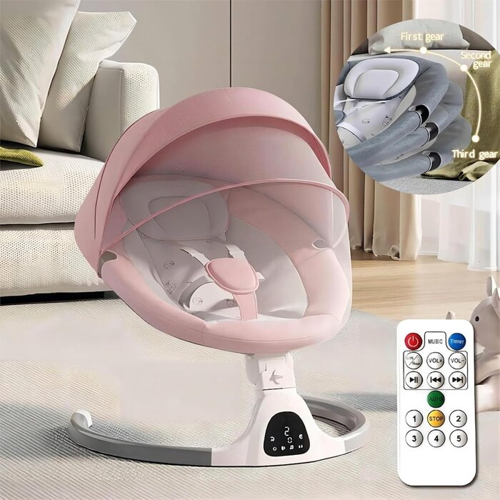 Balançoire électrique pour bébé - Beige - Jusqu'à -34%