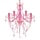 Lustre en cristal rose 5 ampoules - Ø38 cm - Jusqu'à -34%