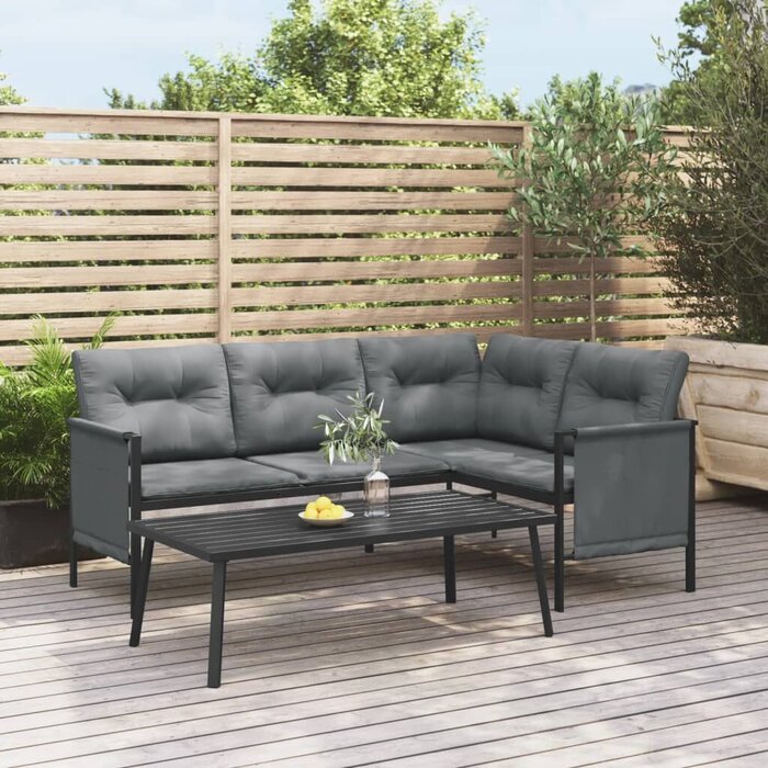Vidaxl Table de jardin basse en acier anthracite - Jusqu'à 35% de réduction