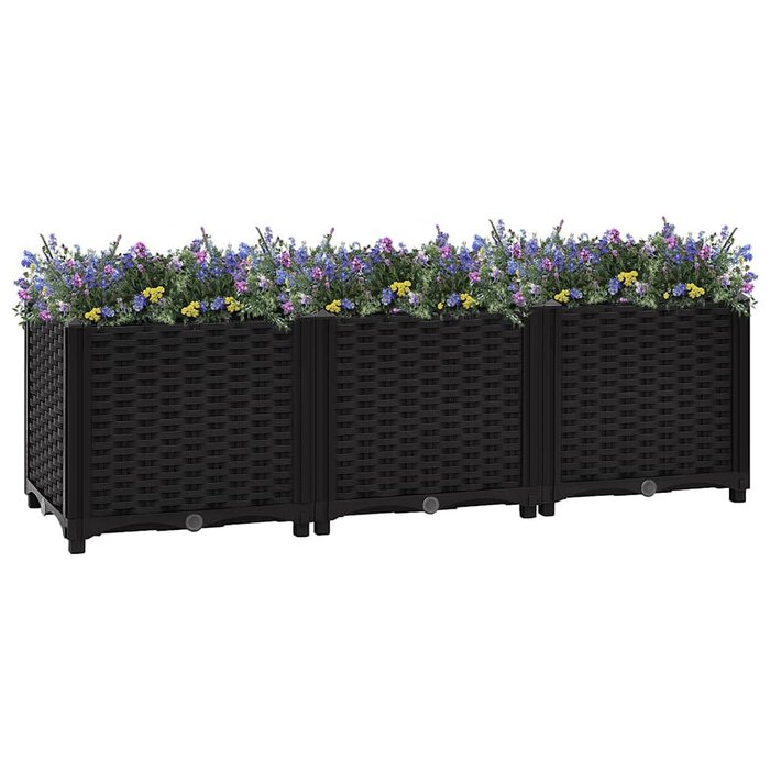 Vidaxl Bac de jardin surélevé noir 120cm - Jusqu'à -33% sur l'outlet