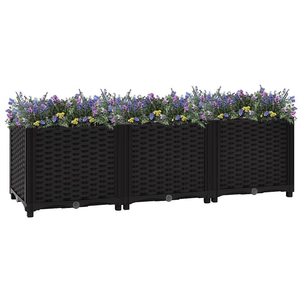 Vidaxl Bac de jardin surélevé noir 120cm - Jusqu'à -33% sur l'outlet