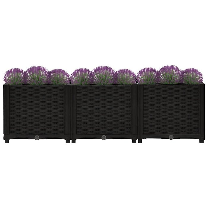 Vidaxl Bac de jardin surélevé noir 120cm - Jusqu'à -33% sur l'outlet