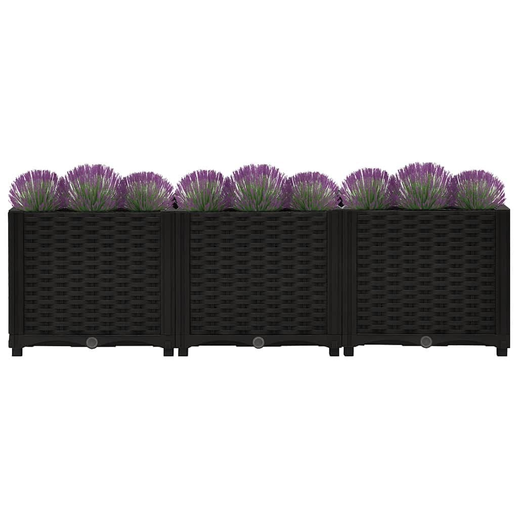 Vidaxl Bac de jardin surélevé noir 120cm - Jusqu'à -33% sur l'outlet