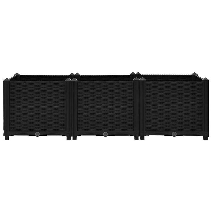 Vidaxl Bac de jardin surélevé noir 120cm - Jusqu'à -33% sur l'outlet