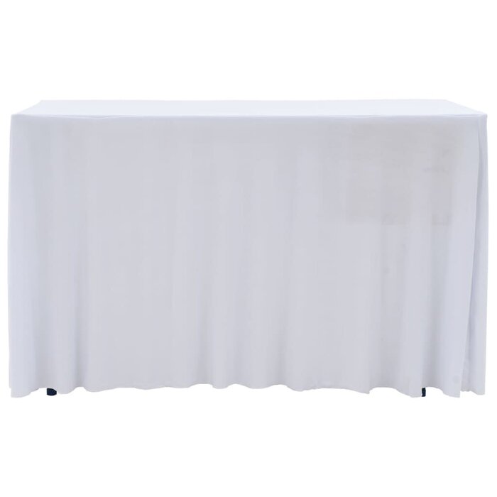 Vidaxl Lot de 2 housses de table extensibles blanches - Jusqu'à -33% sur l'outlet