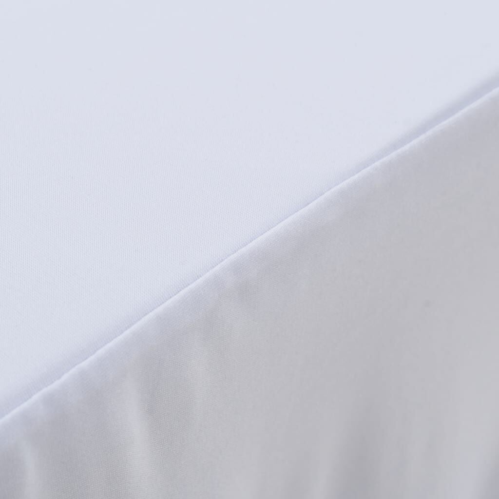 Vidaxl Lot de 2 housses de table extensibles blanches - Jusqu'à -33% sur l'outlet